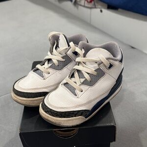 Jordan Kids White and Gray Sneakers